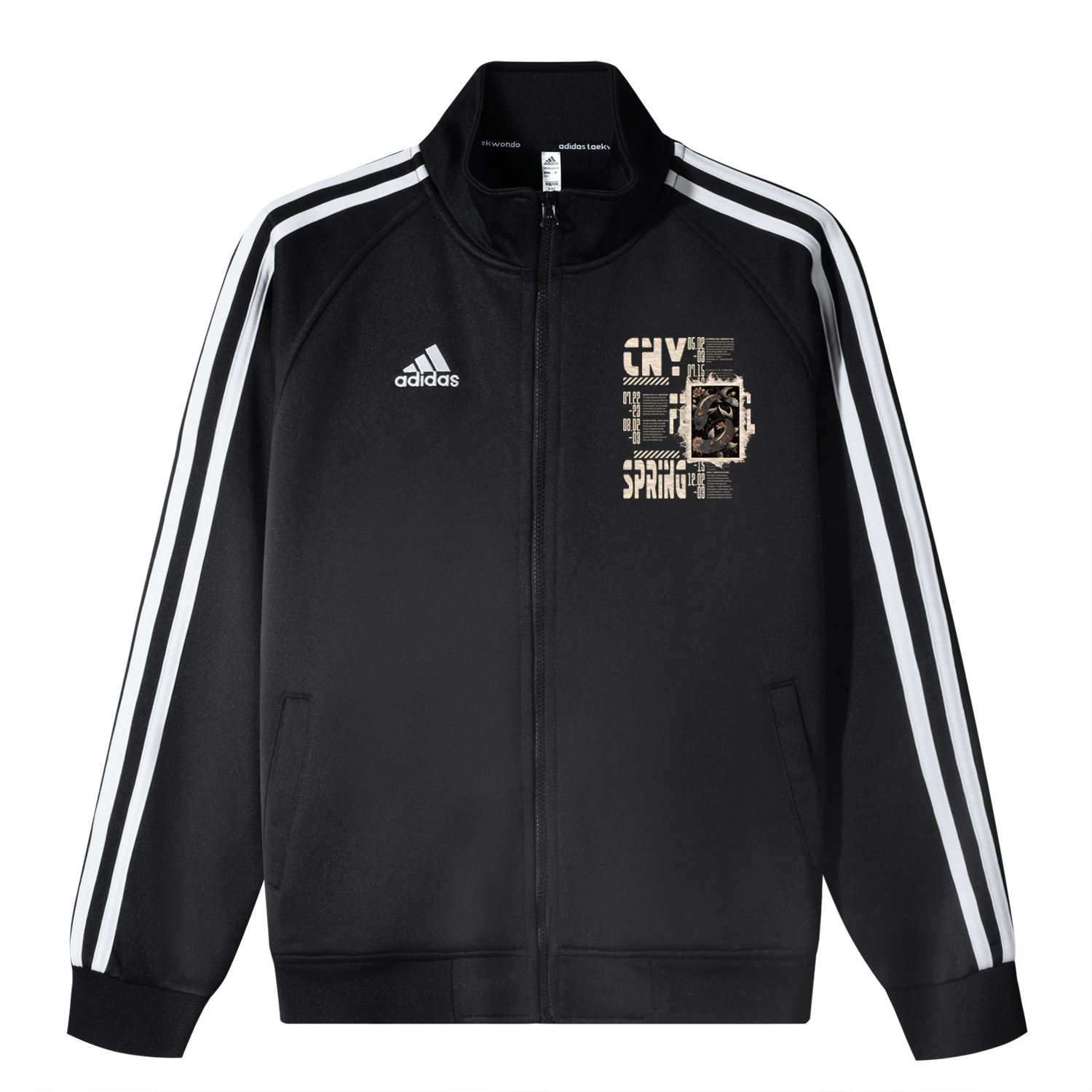 

Adidas Курка Unisex Black 3-StripesCNY, Black