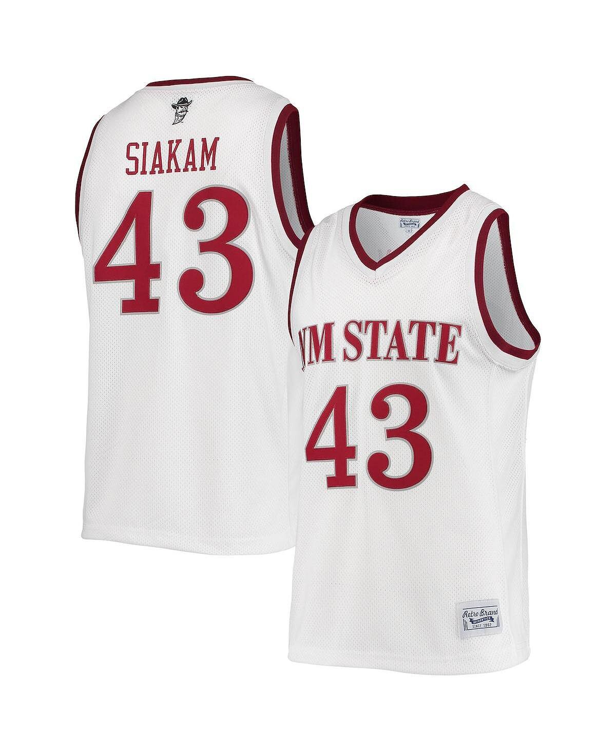 

Майка Original Retro Brand Men's Pascal Siakam White New Mexico State Aggies Alumni Commemorative, белый