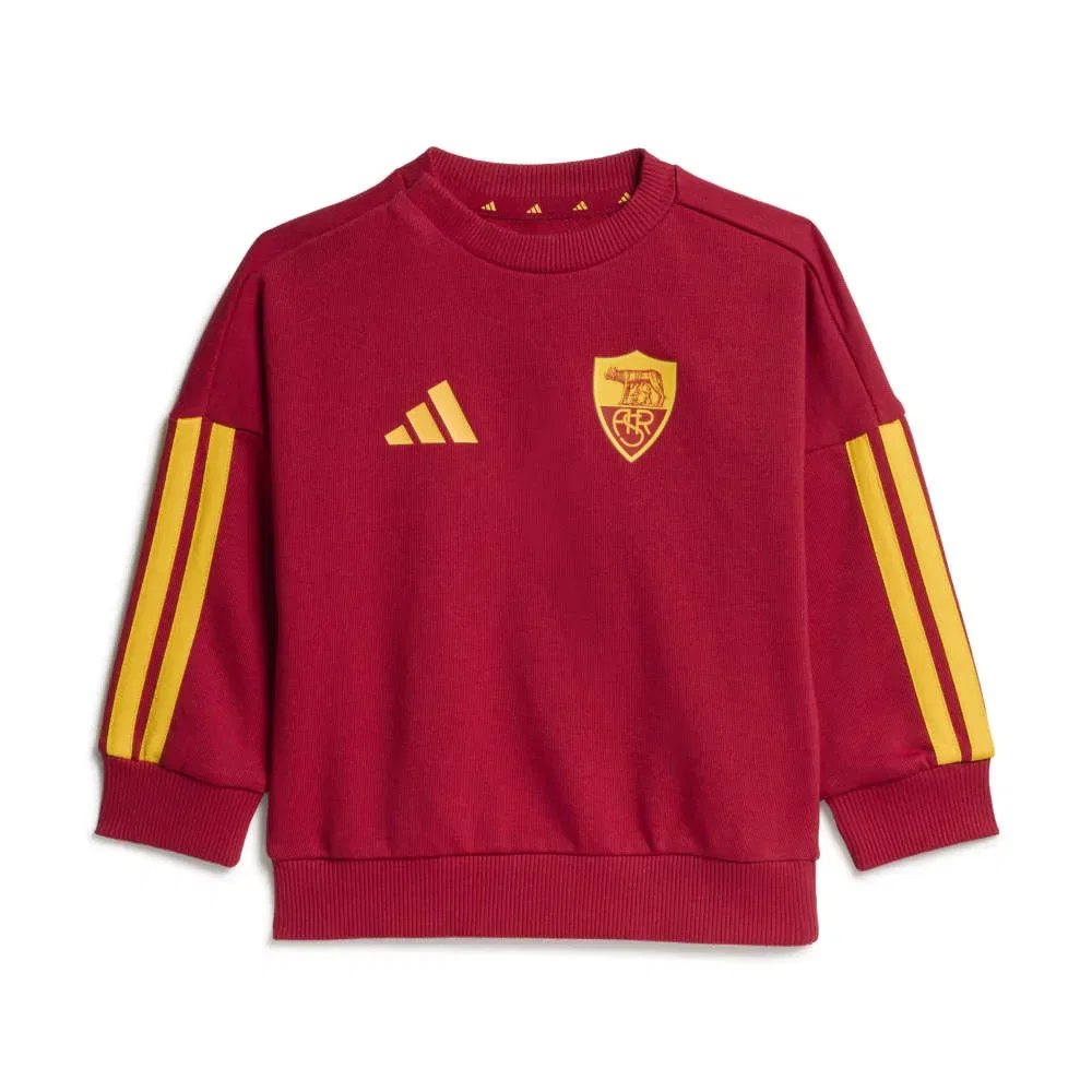 Детский комплект для девочек с длинным рукавом Adidas AS Roma DNA Baby Jogger, Red — фото 3