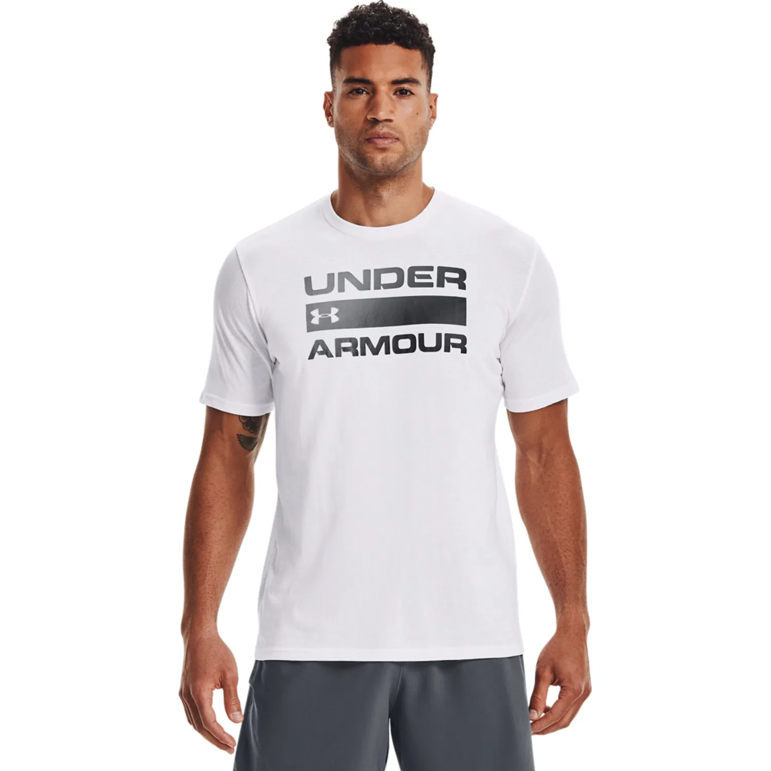 Детская футболка с графическим принтом Under Armour, White/Black — фото 2