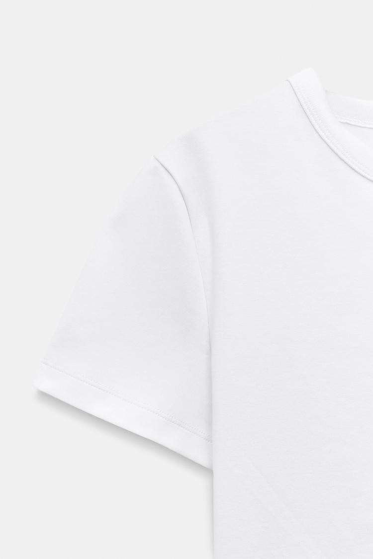 Футболка Zara Interlock Short Sleeve, белый — фото 3