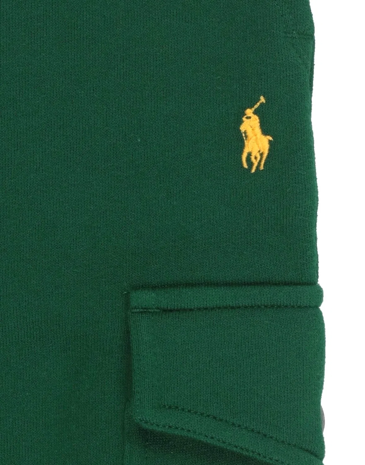 Детские спортивные штаны на флисе с утяжкой Cargo Jogger Polo Ralph Lauren, зеленый — фото 3