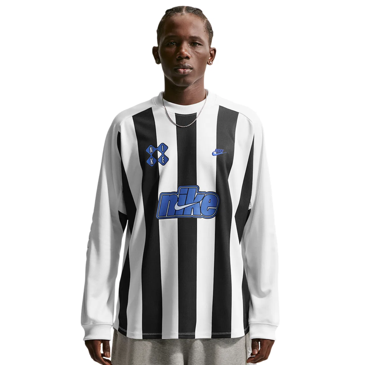 Мужская футболка Nike Club Goalie Top, цвет Black/Game Royal/White