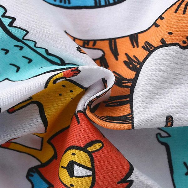 Футболка и шорты для мальчиков с принтом львов и слонов Mykids-Usa — фото 4