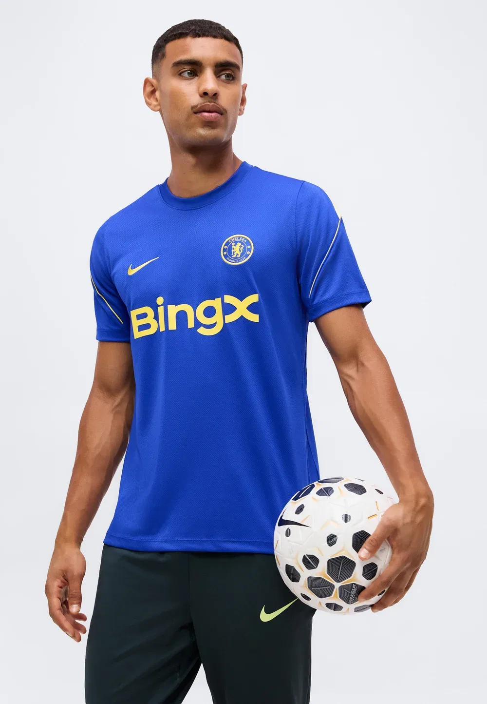 Cfc - спортивная футболка Nike Performance, Bright Blue/Midwest Gold-Coloured/White — фото 4