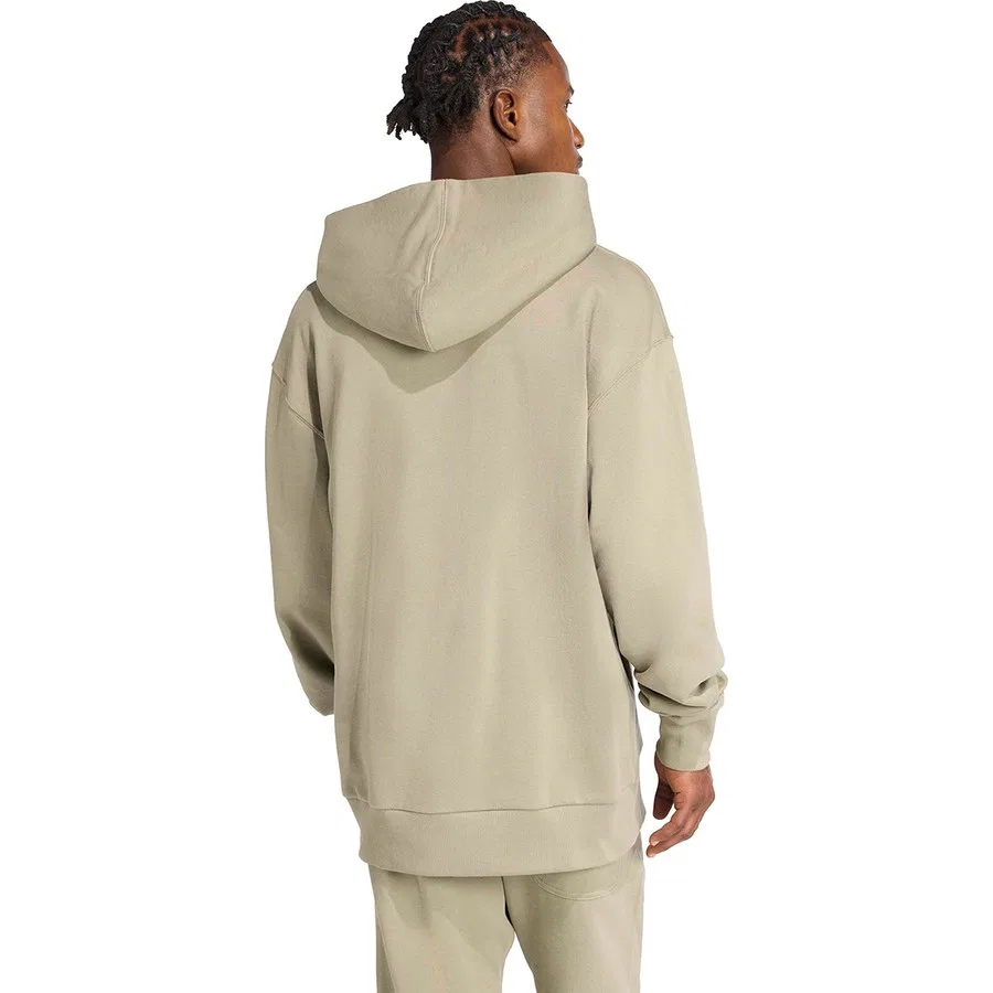 Худи из французского футера с капюшоном и кенгуру-карманом, модель ALL SZN French Terry Hoodie, adidas, Серебристый — фото 2