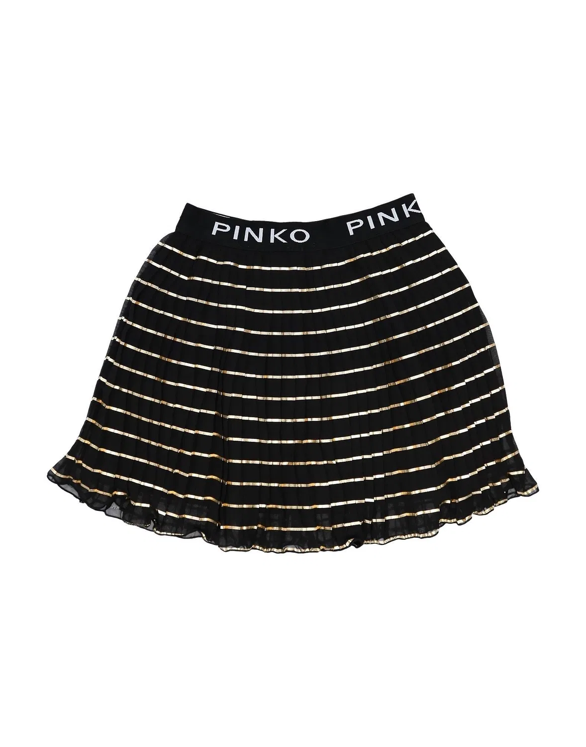 Детская юбка из крепа с логотипом Pinko Up, черный — фото 2