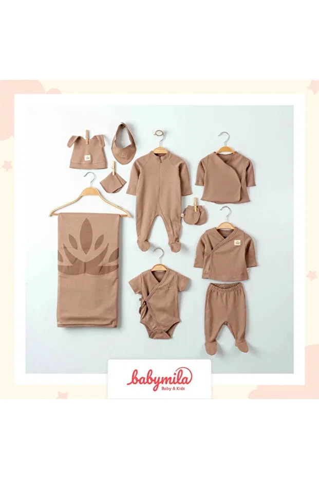 Детский комплект одежды для новорожденных органический хлопковый Eslenza, Brown