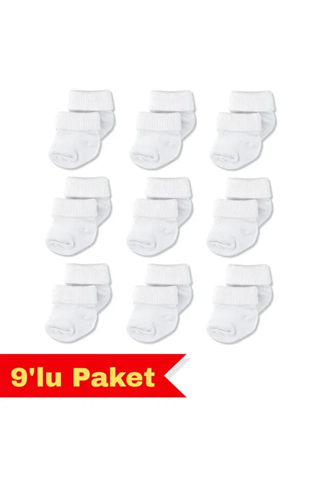 Детские носки для новорожденных органические из бамбука Novibaby, White9