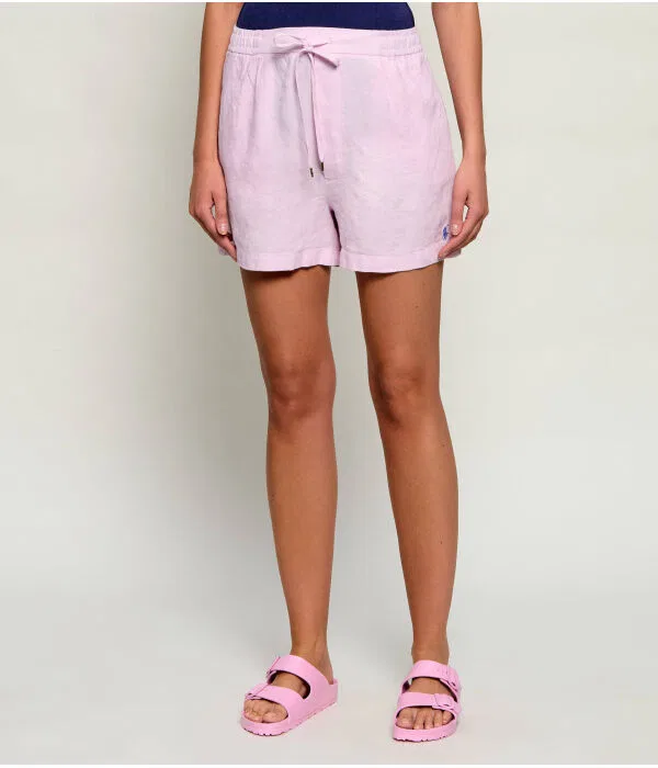 Женские шорты из льна Polo Ralph Lauren, Rosa Cipria