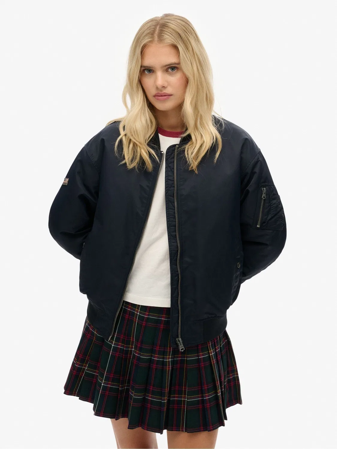 Куртка-бомбер MA1 Superdry, синий