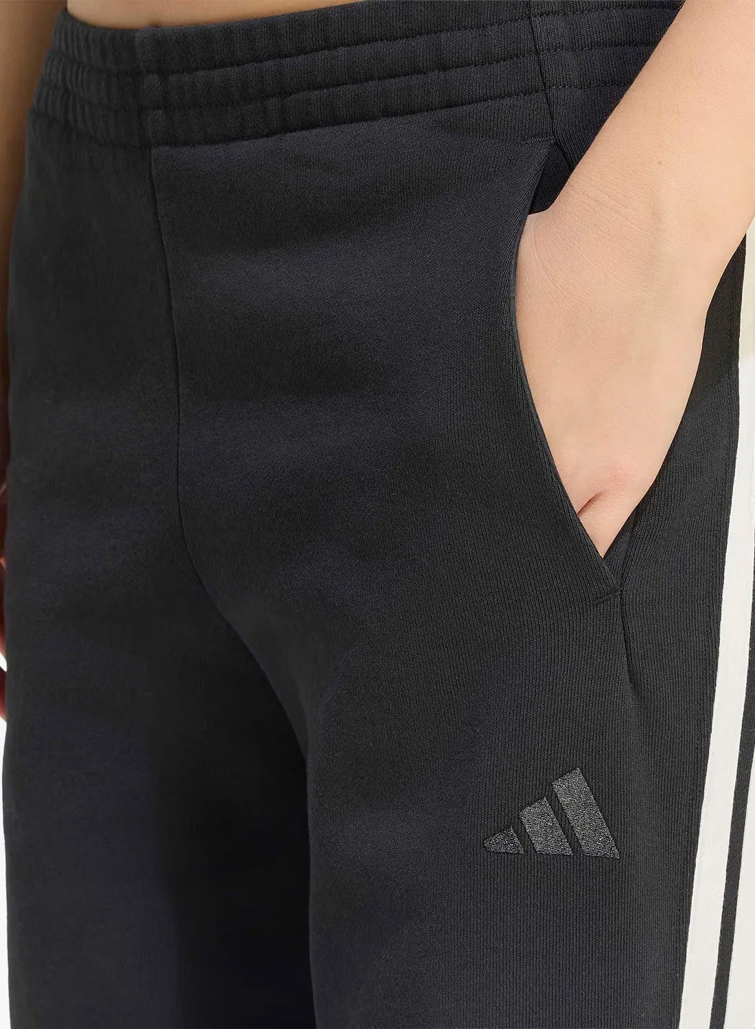 Брюки-бочонок с лампасами Adidas, черный — фото 3