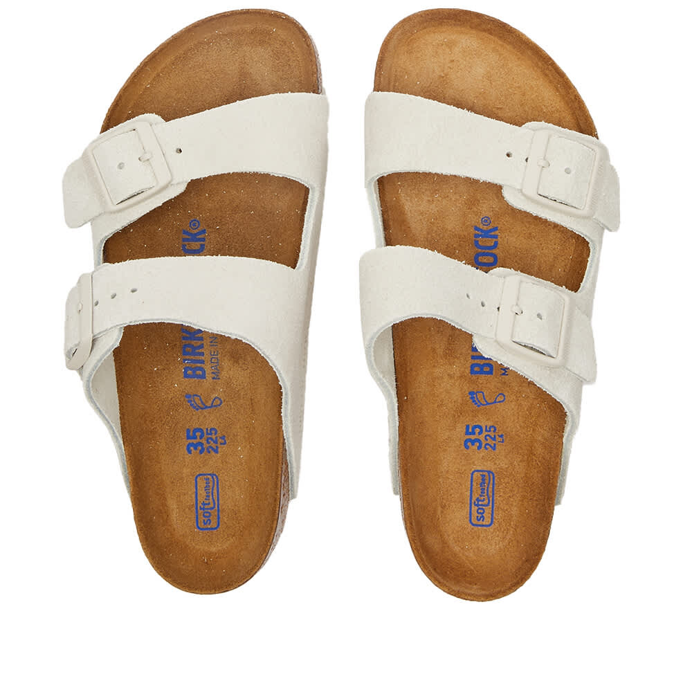 Сандалии Birkenstock Arizona Soft Footbed Suede Leather, белый — фото 4