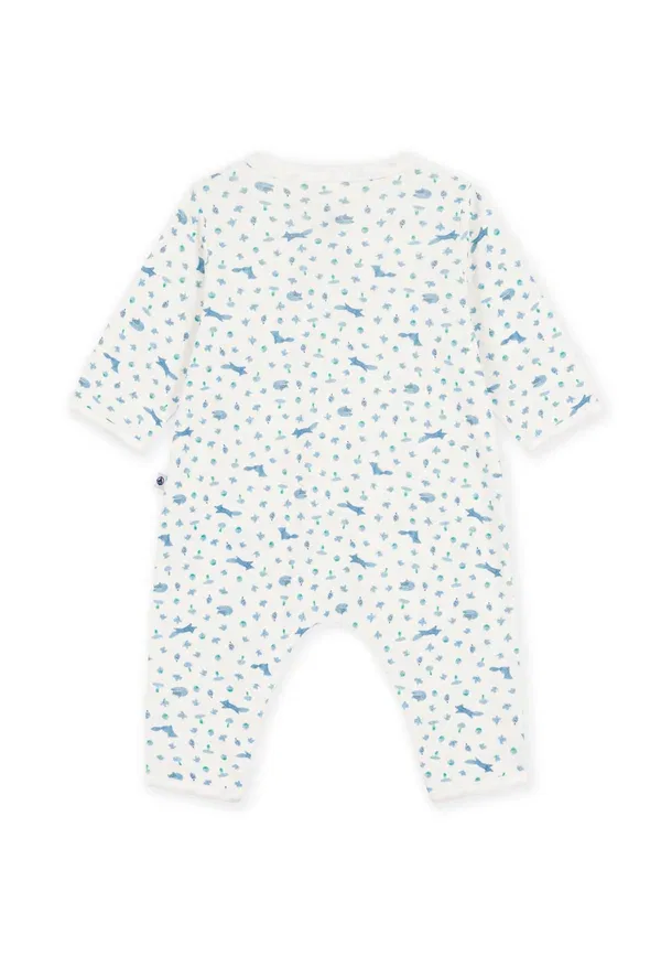 Пижама хлопковая Unisex Petit Bateau, marshmallow bleu, синий — фото 2