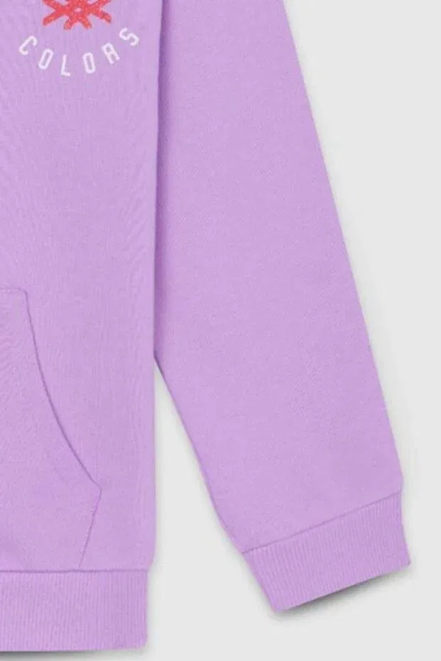 Детские свитшот для девочек с длинным рукавом United Colors Of Benetton, Lilac — фото 3