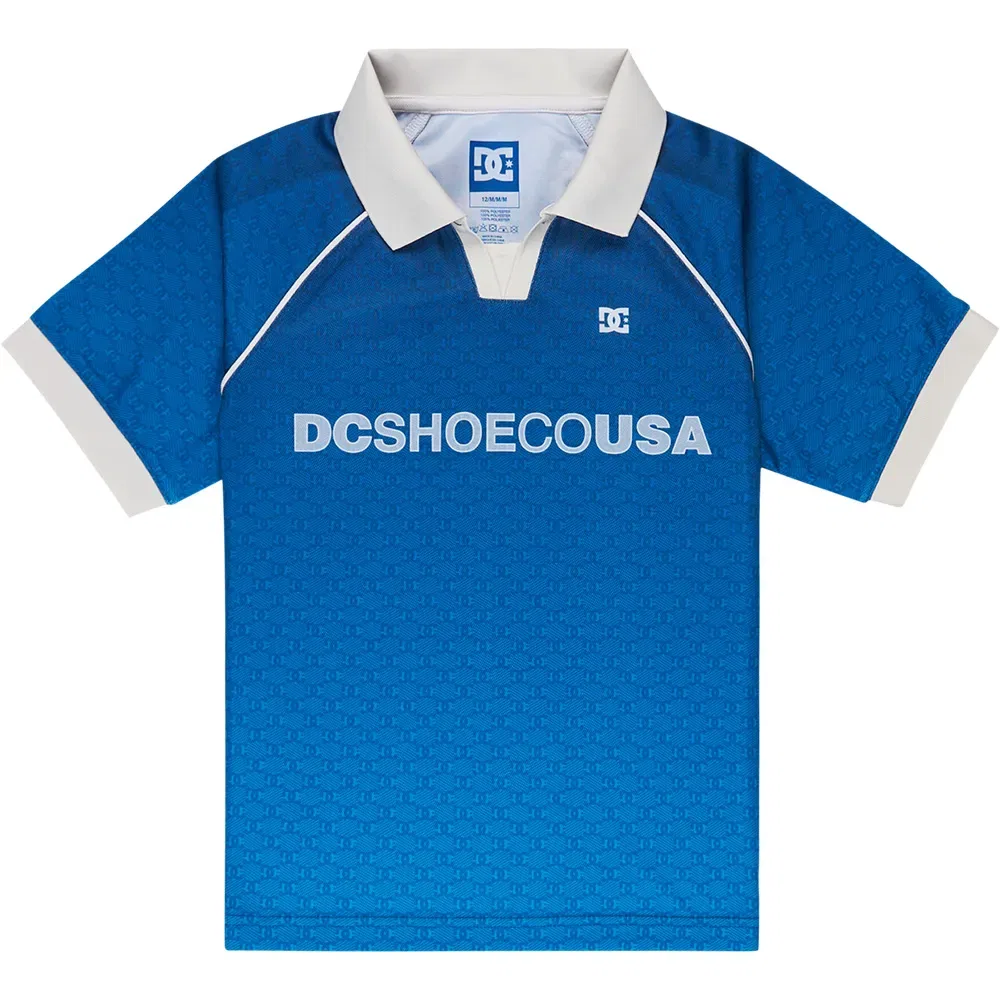 Детская футболка-поло с коротким рукавом Soccer Dc shoes, Blue — фото 3