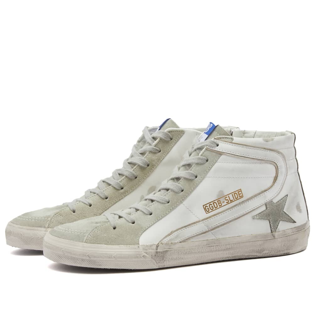 

Кроссовки Golden Goose Slide Leather Sneaker, Серый, Кроссовки Golden Goose Slide Leather Sneaker