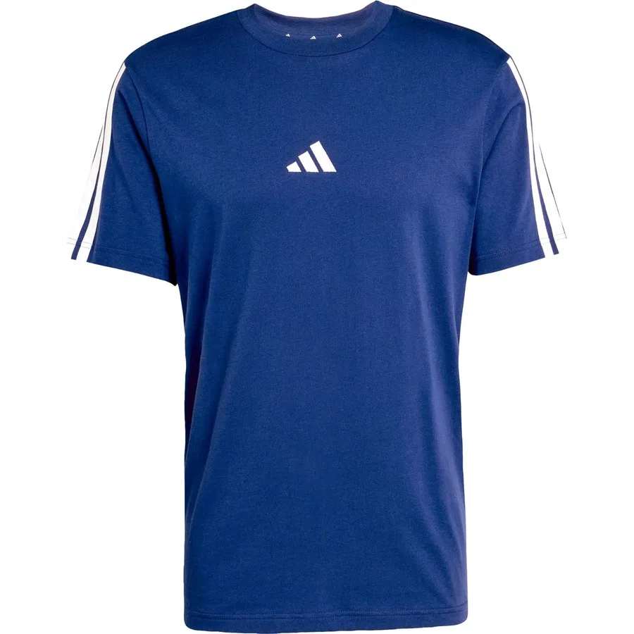 Футболка с длинным рукавом Sportswear JW1950 Essentials 3-Stripes Single Jersey Tee adidas, Сине-белый — фото 3
