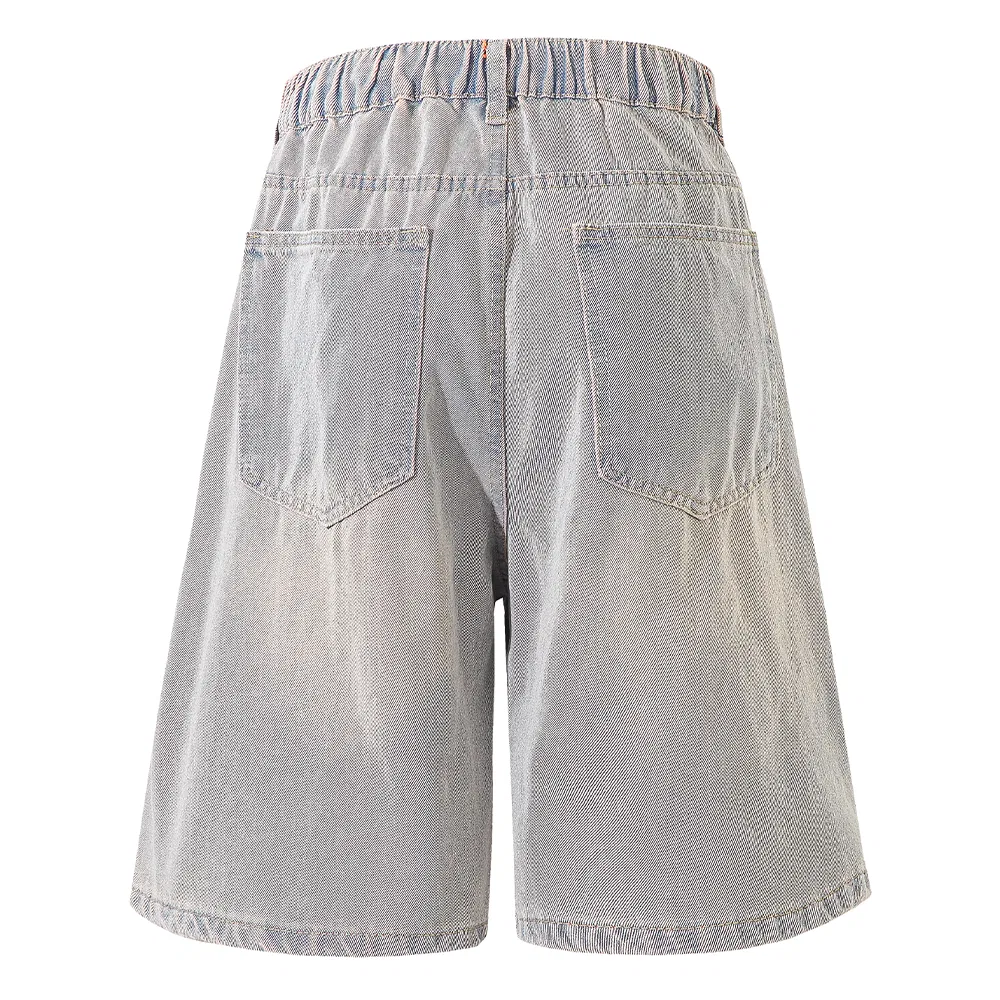 Детские джинсовые шорты свободного кроя с широкими штанинами Denim Shorts Unisex Moderate Wide Leg Pants, PAL ONGACO, Purple — фото 4