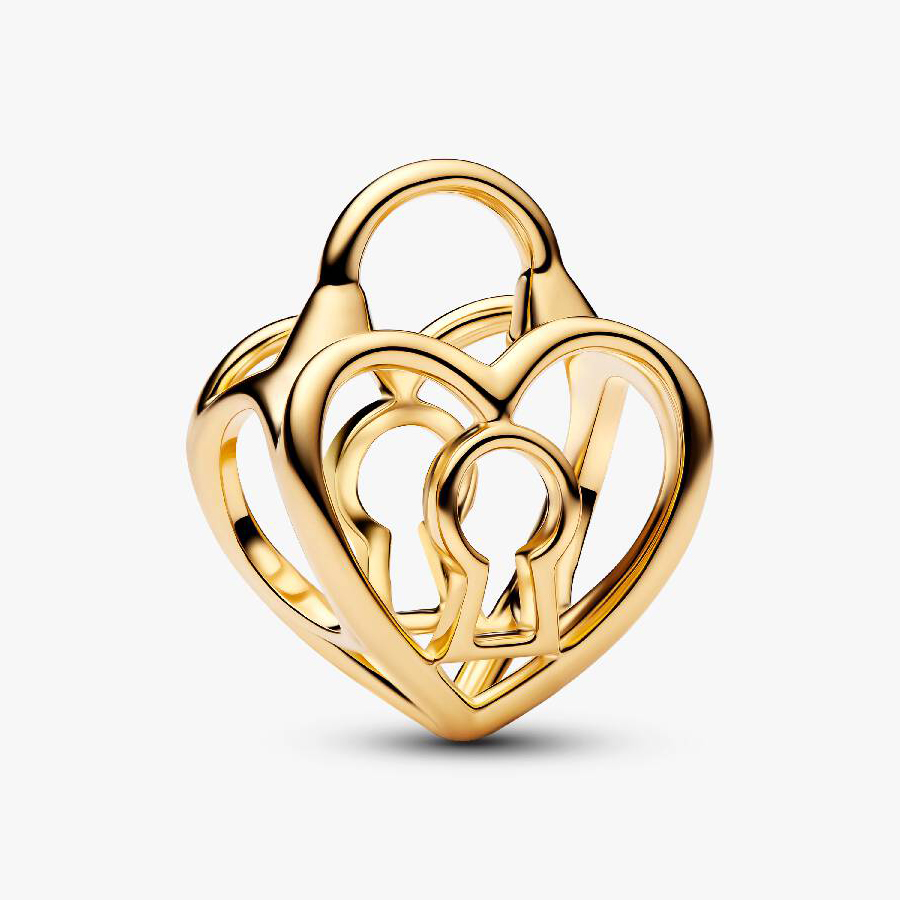 

Шарм Pandora Openwork Heart Padlock, золото