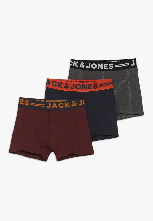 Комплект из 3 трусов Jaclichfield Junior Jack & Jones Junior, синий/темно-серый/бордовый