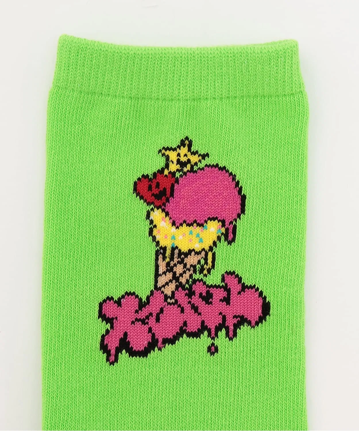 Детские носки с принтом Kirakki Ice Cream X-girl Stages, Off White — фото 2