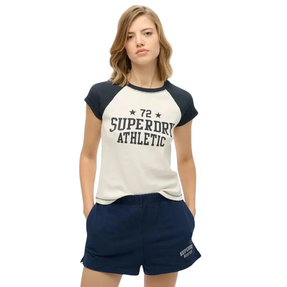 Женская майка-реглан с коротким рукавом Athletic Essentials Superdry, Baumwollweiß
