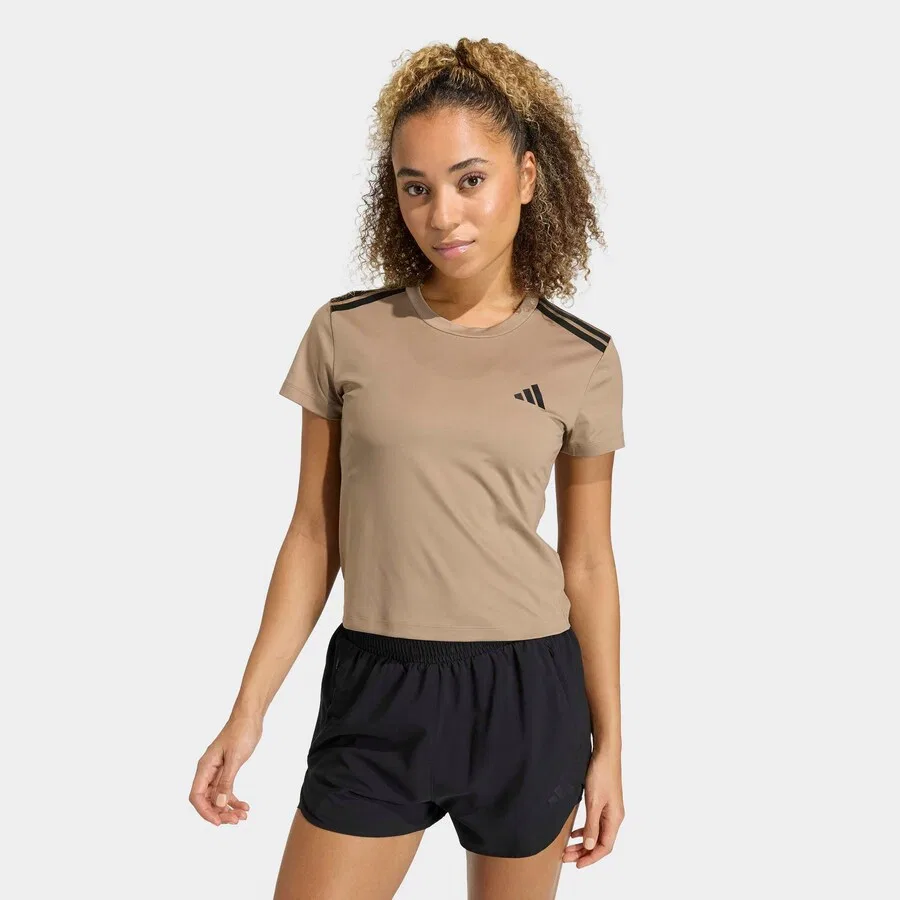 Спортивная футболка ADIDAS PERFORMANCE Performance Shirt 'HYG' бежевого цвета — фото 2