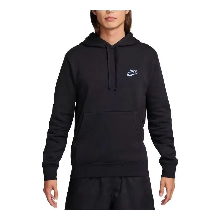 Худи с капюшоном из флиса Sportswear Club Fleece Nike, черный