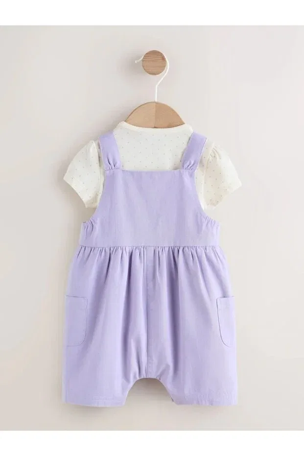 Детский комбинезон для девочек с принтом Next Baby, Purple — фото 2