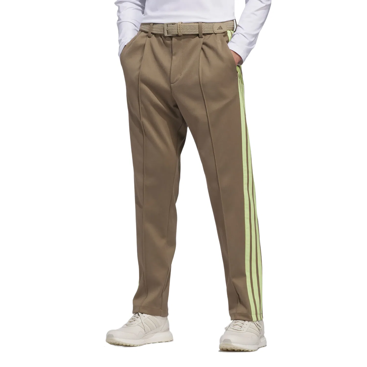 Мужские спортивные брюки с принтом Khaki Brown Adidas, Хаки Браун