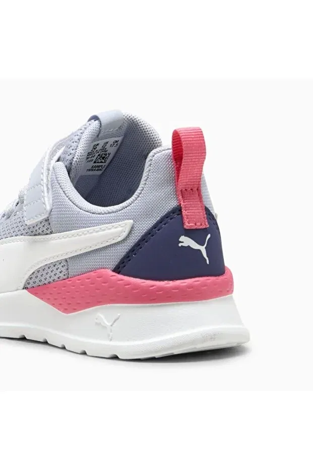 Детские туфли для девочек на шнуровке Anzarun Lite Ac+ Ps Puma, Gray — фото 3