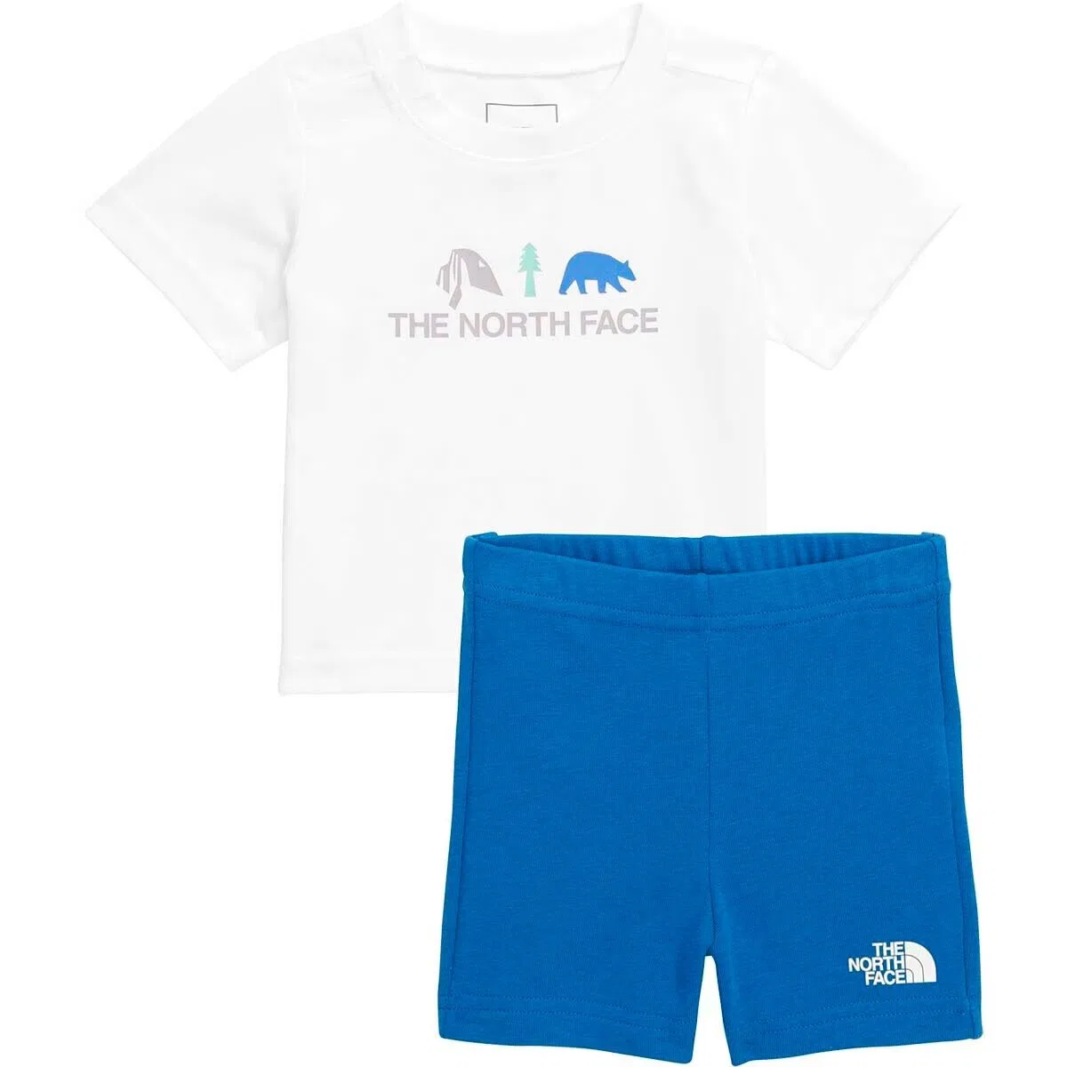 Детский комплект с коротким рукавом The North Face, Tnf White/Hero Blue