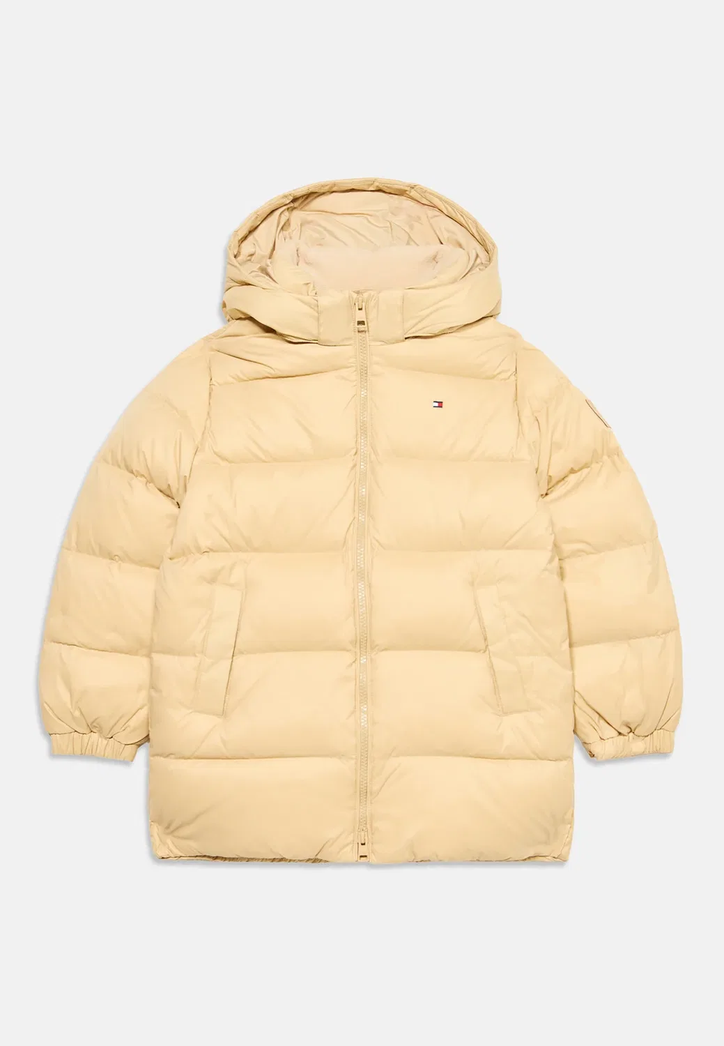 Стеганая пуховая куртка с флагом, унисекс - пуховое пальто Tommy Hilfiger, Gold-Coloured