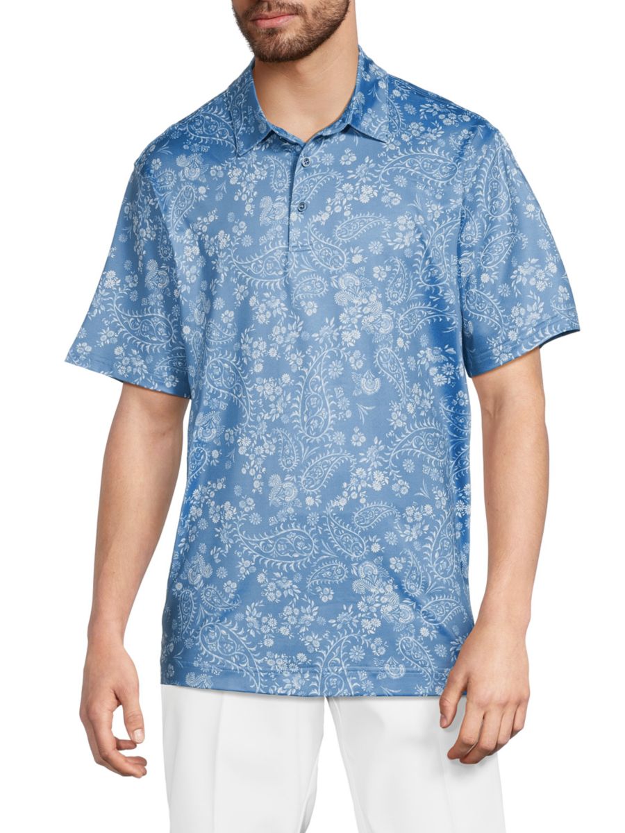 

Рубашка-поло Alstead Paisley Robert Graham, цвет Slate Blue