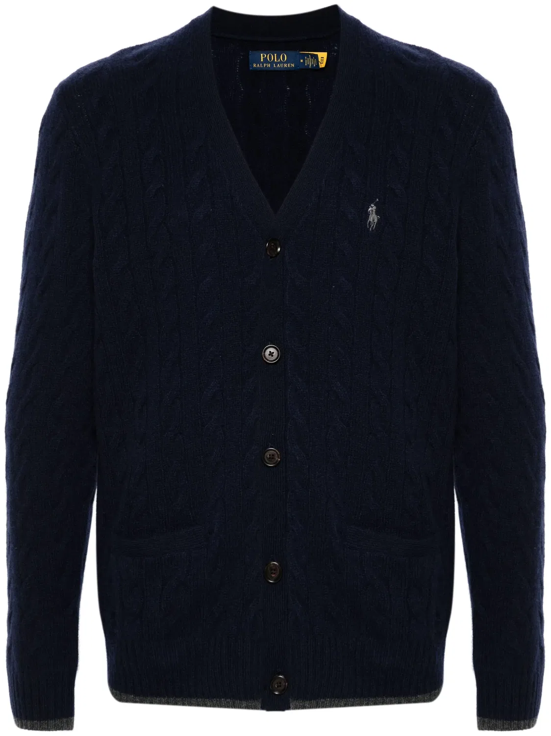 Кардиган с вышитым логотипом Polo Pony Polo Ralph Lauren, темно-синий