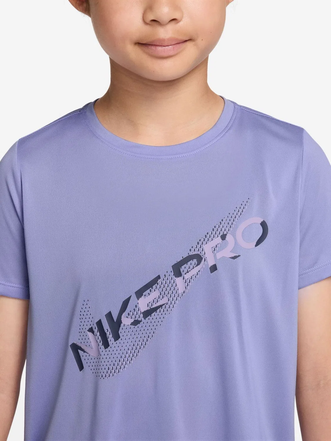 Футболка Nike Pro Dri-FIT с коротким рукавом, фиолетовая — фото 3