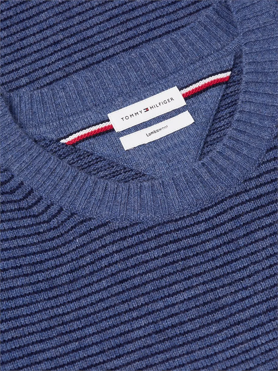 Свитер TOMMY HILFIGER темно-синего и сапфирового цвета — фото 2