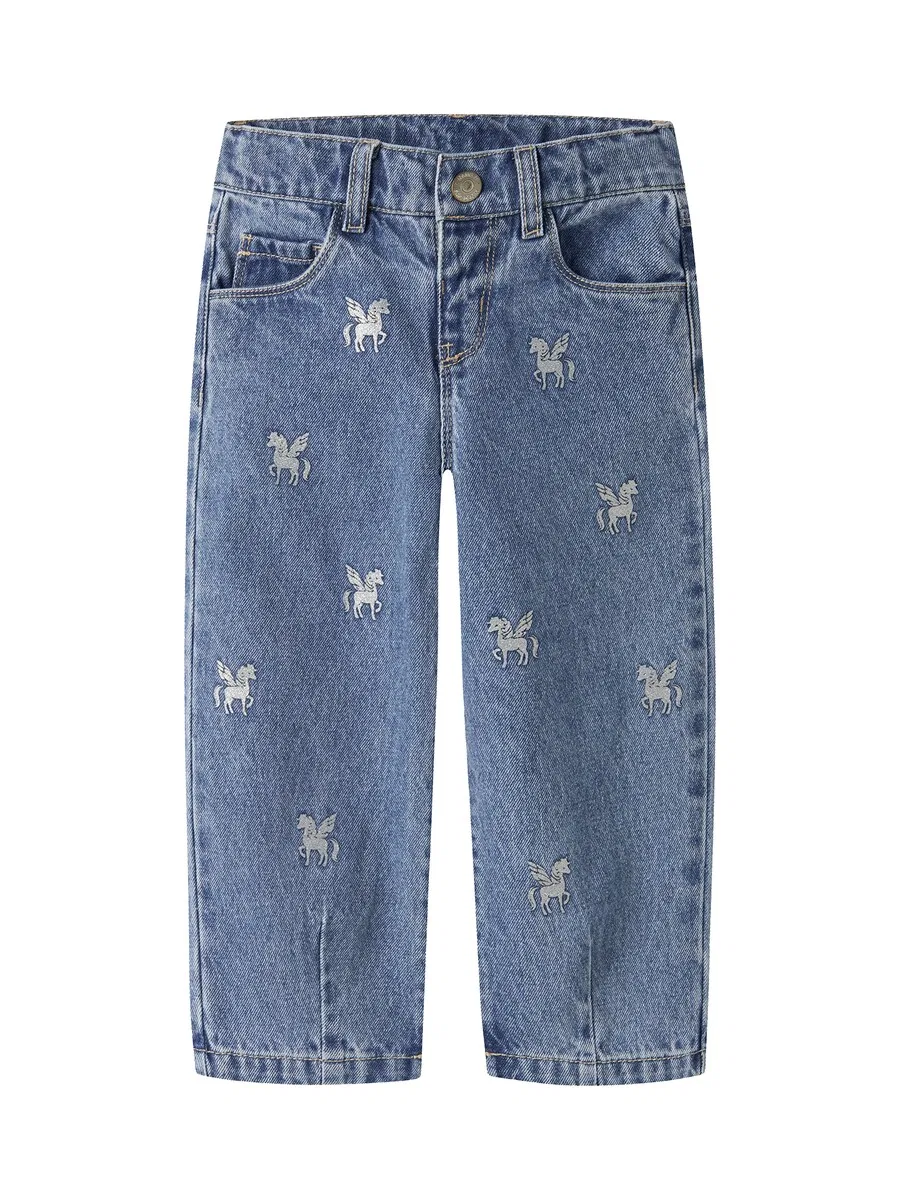 Джинсы NAME IT Barrel Jeans 'NMFBella' синего цвета