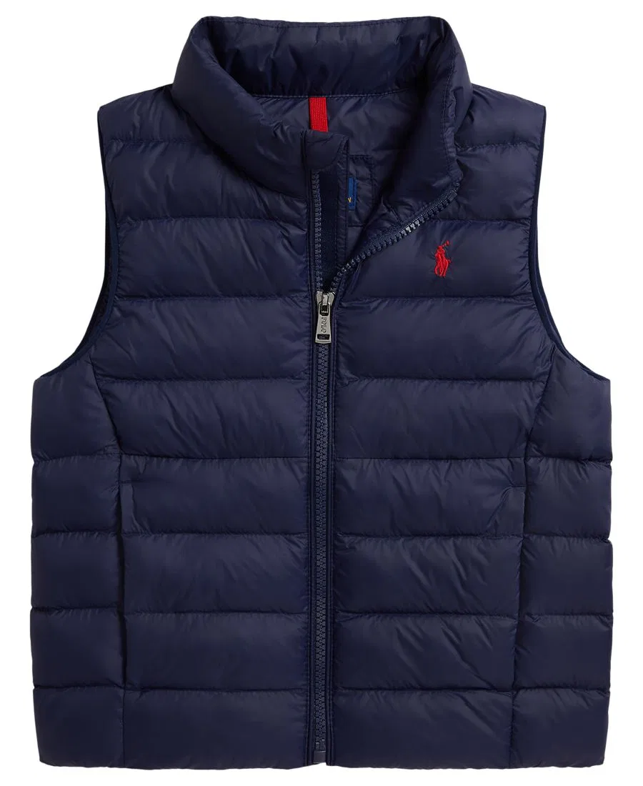 Жилет стеганый с воротником-стойкой, с длинным рукавом, The Colden Packable Quilted Vest Polo Ralph Lauren, Newport Navy