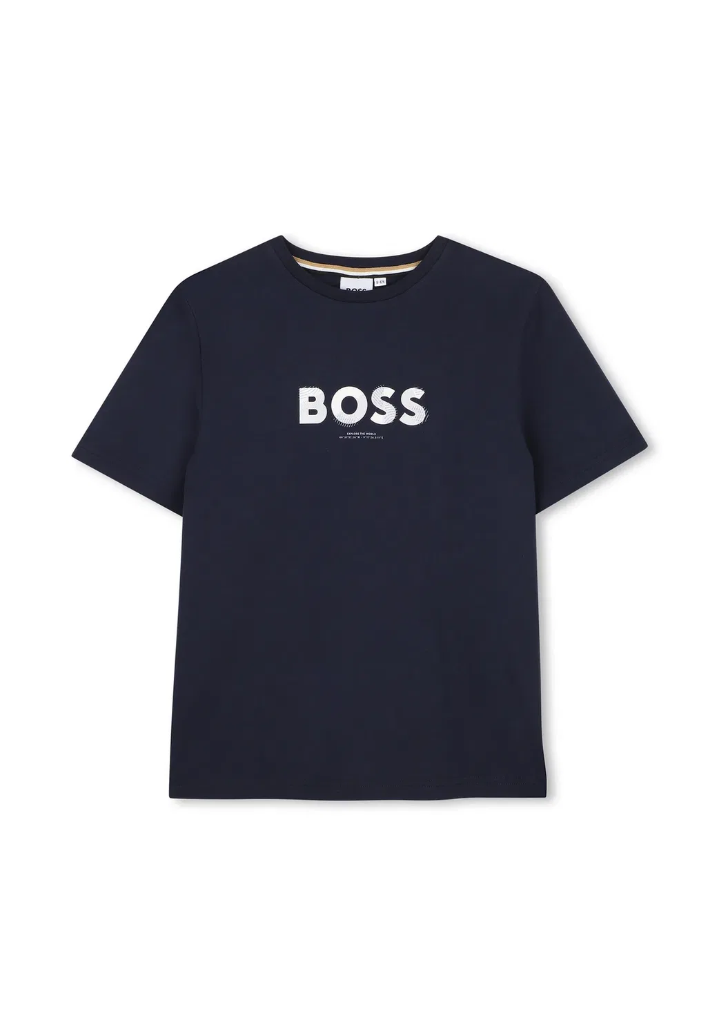 Футболка с принтом "manches courtes" - футболка с принтом Boss Kidswear, Bleu Cargo