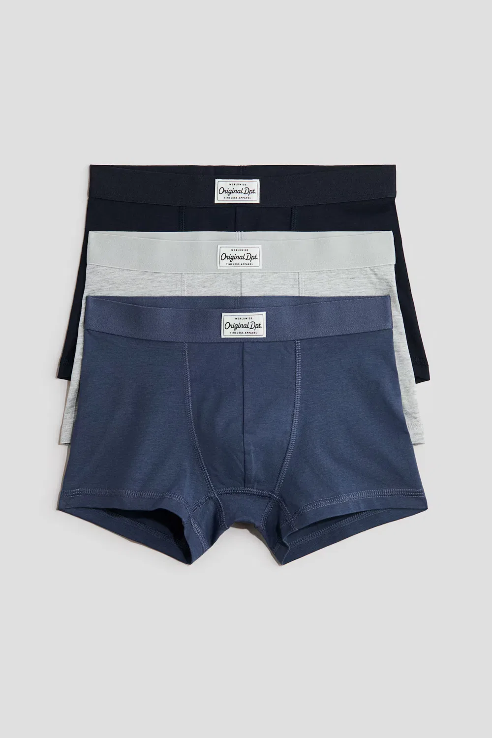 3 хлопковых трусов H&M, Marineblau/Graumel./Dunkelblau