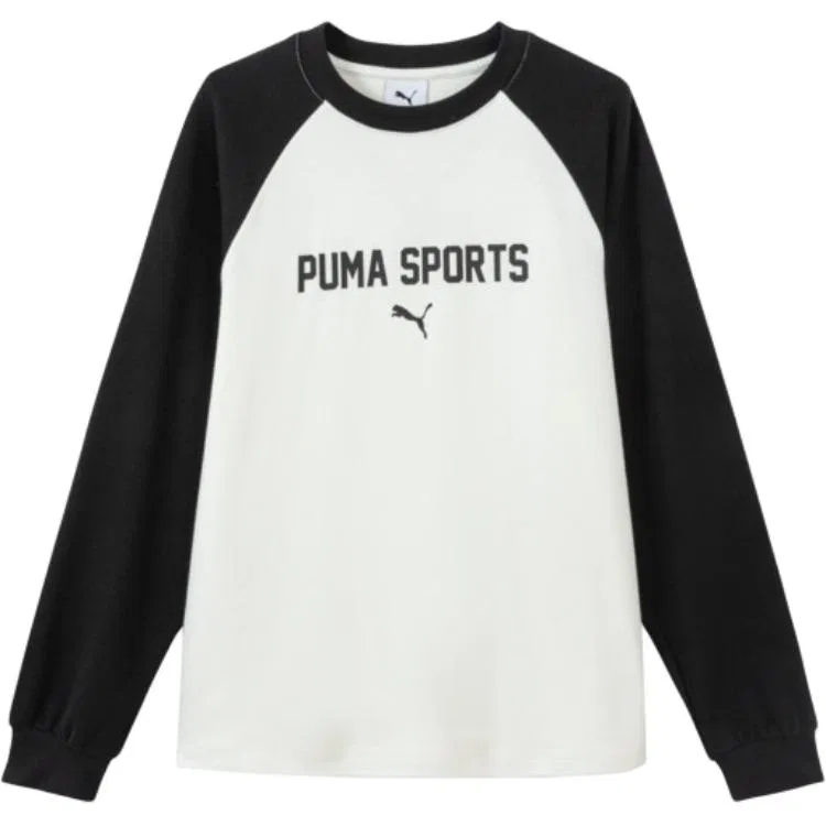 Футболка детская с круглым вырезом, умеренная растяжимость, PUMA, Black White
