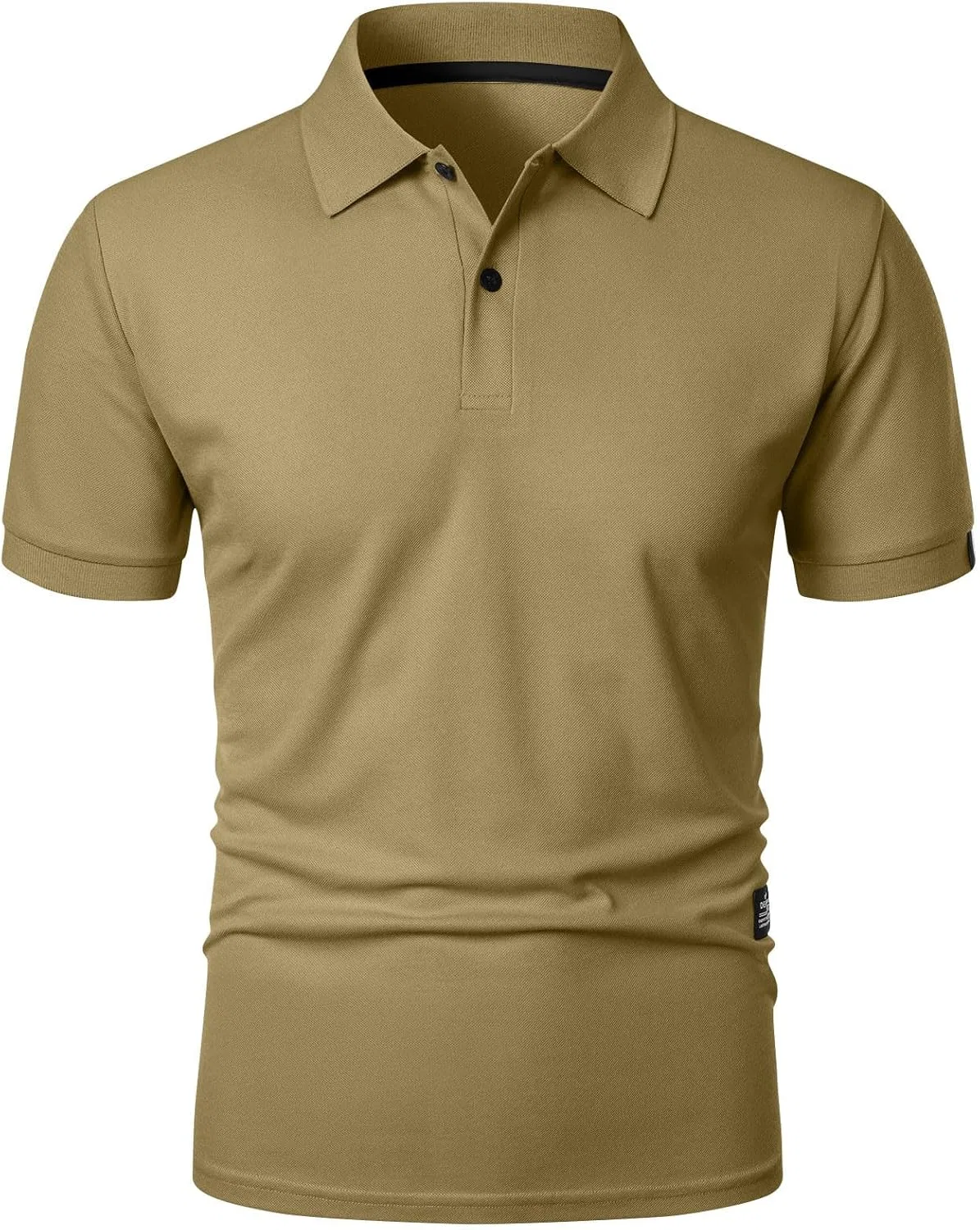 Мужская футболка с воротником тенниска Generic, Khaki — фото 3