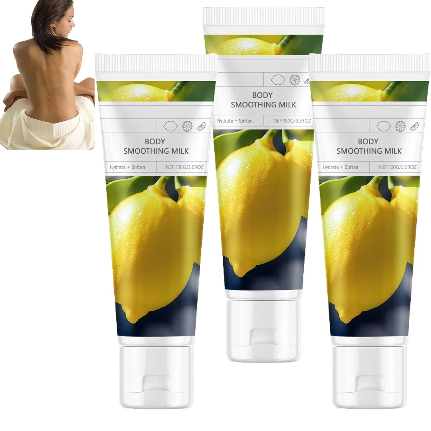 Лосьон для тела Lemon Body Lotion, увлажняющий, 100 мл, 3 шт, homomdy