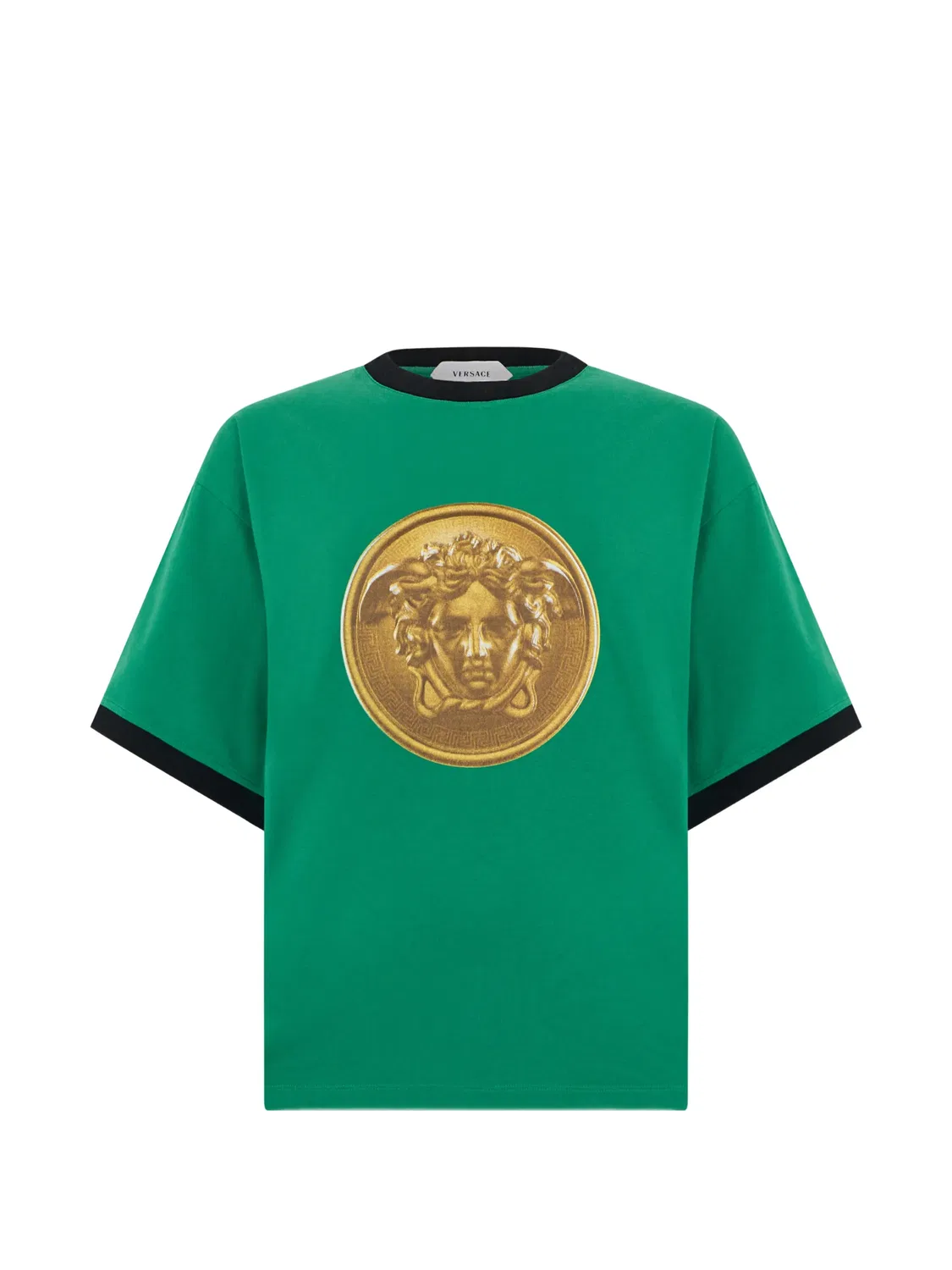 Футболка с принтом Медузы Versace, зеленый