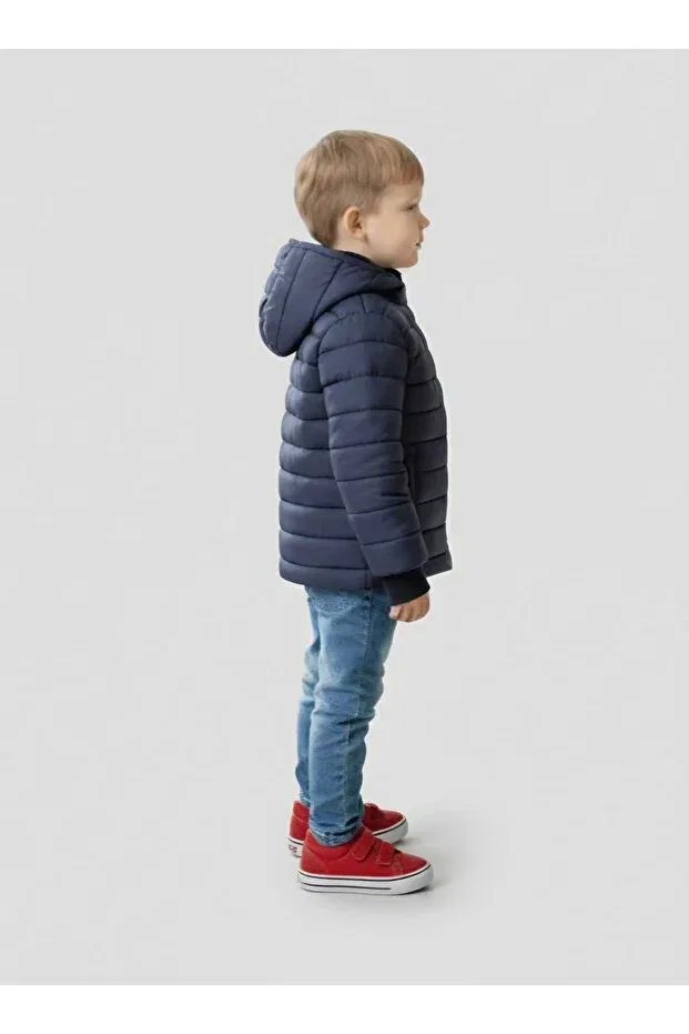 Детское пальто для мальчиков утепленное на молнии Dublino Kids, Navy Blue — фото 2