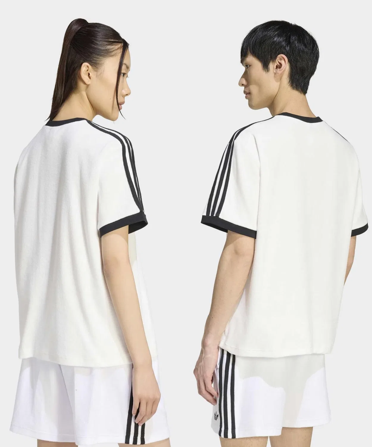 Мужская футболка свободного кроя с графическим принтом Terry Kari Adidas Originals, Белый — фото 2