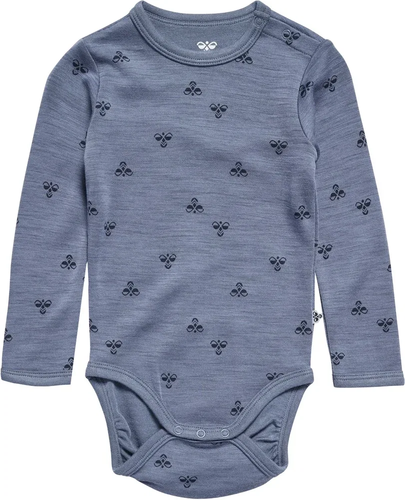 Боди с длинным рукавом Hmlmini Wool Body L/S Hummel, синий