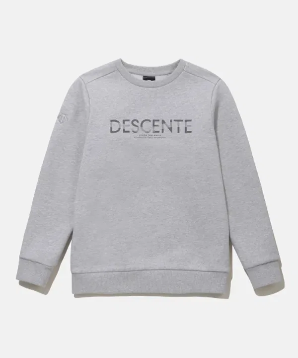 Спортивный свитшот с разрезом Descente, меланжевый серый — фото 2